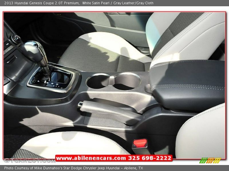 White Satin Pearl / Gray Leather/Gray Cloth 2013 Hyundai Genesis Coupe 2.0T Premium