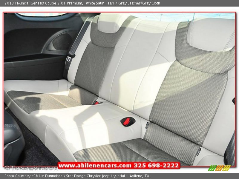 White Satin Pearl / Gray Leather/Gray Cloth 2013 Hyundai Genesis Coupe 2.0T Premium