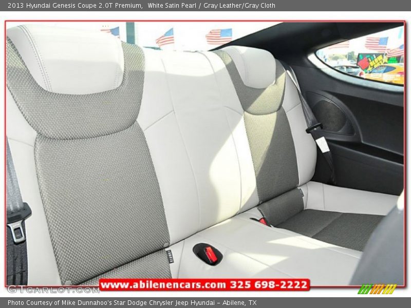 White Satin Pearl / Gray Leather/Gray Cloth 2013 Hyundai Genesis Coupe 2.0T Premium