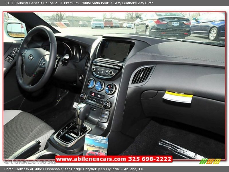 White Satin Pearl / Gray Leather/Gray Cloth 2013 Hyundai Genesis Coupe 2.0T Premium