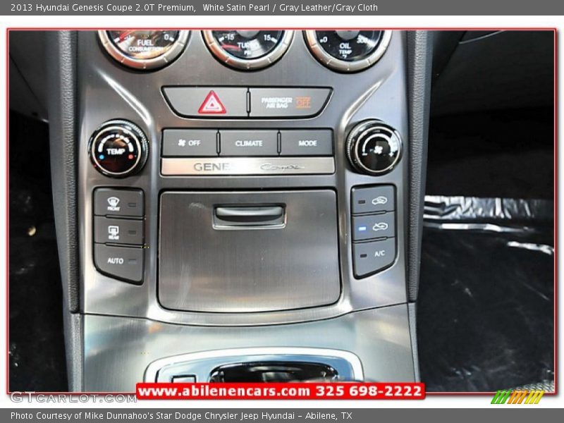 White Satin Pearl / Gray Leather/Gray Cloth 2013 Hyundai Genesis Coupe 2.0T Premium