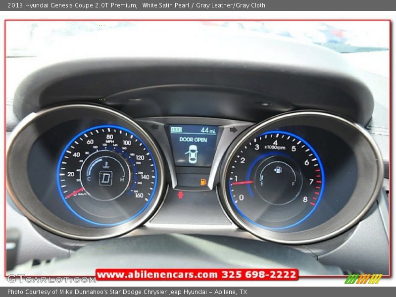 White Satin Pearl / Gray Leather/Gray Cloth 2013 Hyundai Genesis Coupe 2.0T Premium