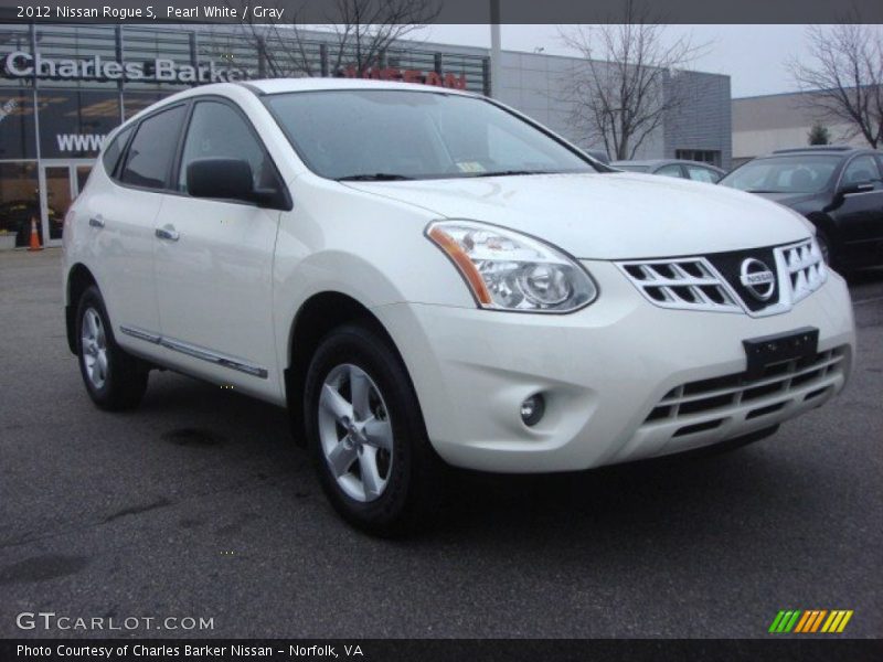 Pearl White / Gray 2012 Nissan Rogue S