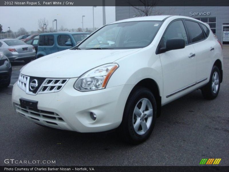 Pearl White / Gray 2012 Nissan Rogue S