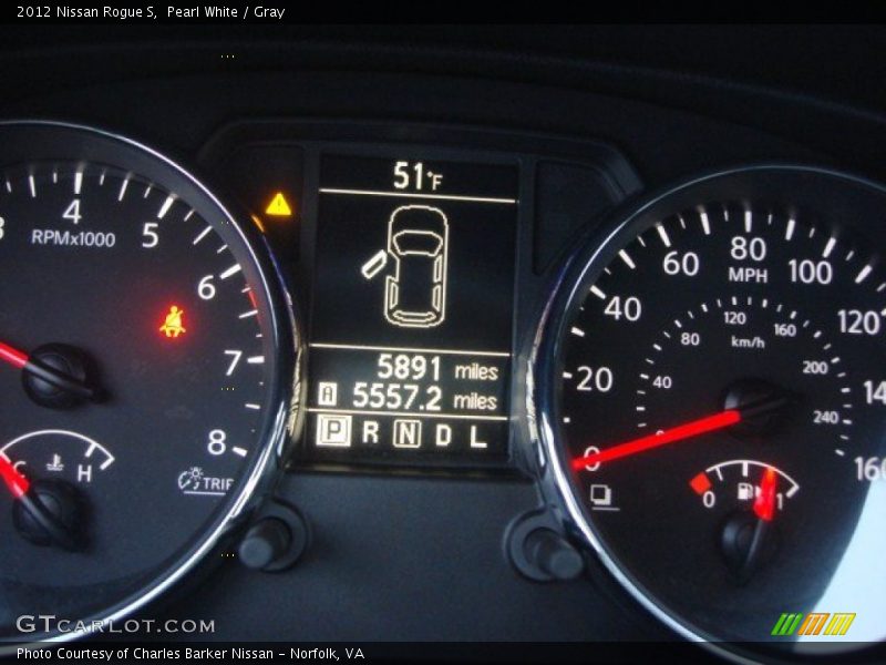 Pearl White / Gray 2012 Nissan Rogue S