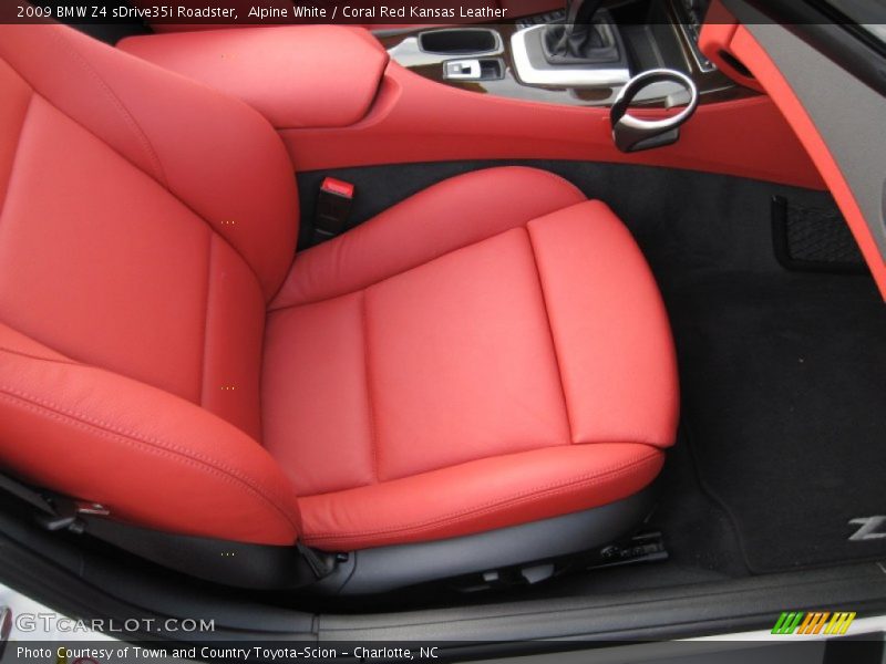 Alpine White / Coral Red Kansas Leather 2009 BMW Z4 sDrive35i Roadster