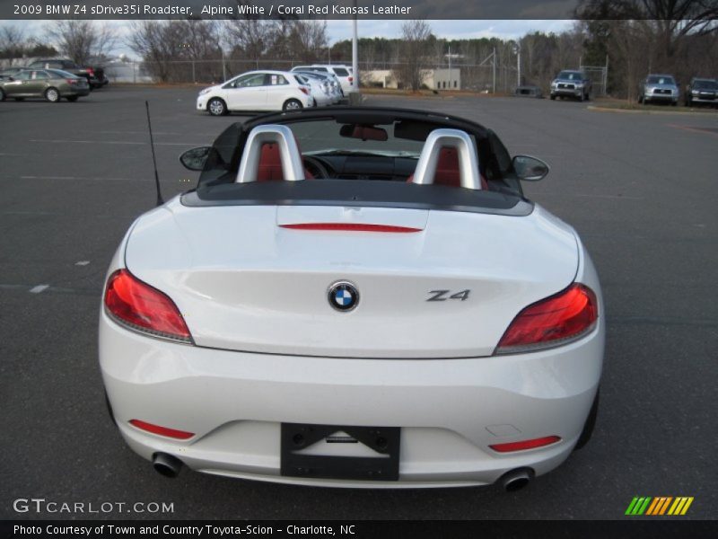 Alpine White / Coral Red Kansas Leather 2009 BMW Z4 sDrive35i Roadster