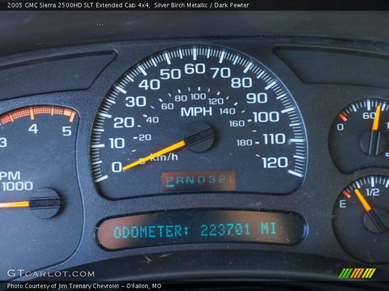 Silver Birch Metallic / Dark Pewter 2005 GMC Sierra 2500HD SLT Extended Cab 4x4