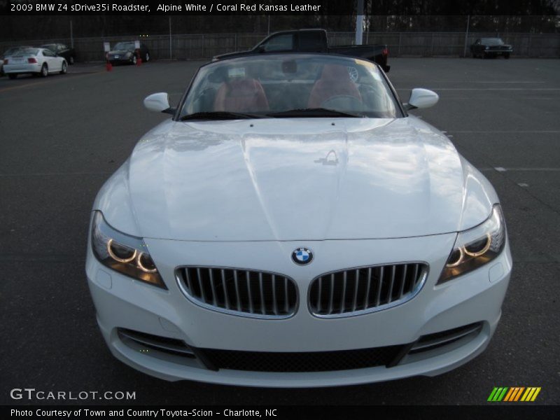 Alpine White / Coral Red Kansas Leather 2009 BMW Z4 sDrive35i Roadster