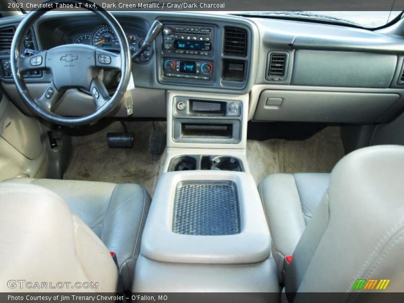 Dark Green Metallic / Gray/Dark Charcoal 2003 Chevrolet Tahoe LT 4x4