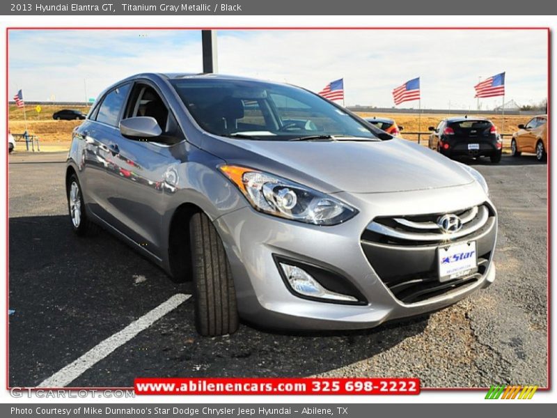 Titanium Gray Metallic / Black 2013 Hyundai Elantra GT