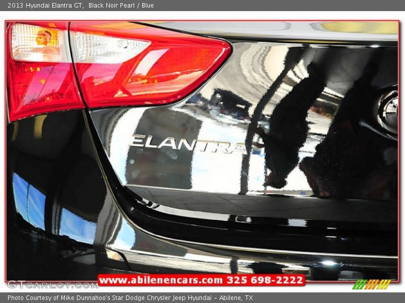 Black Noir Pearl / Blue 2013 Hyundai Elantra GT