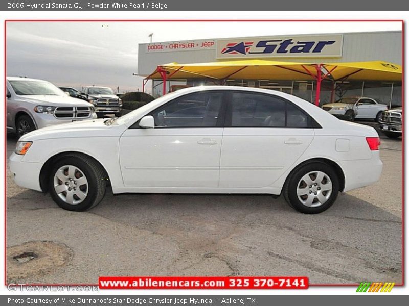 Powder White Pearl / Beige 2006 Hyundai Sonata GL