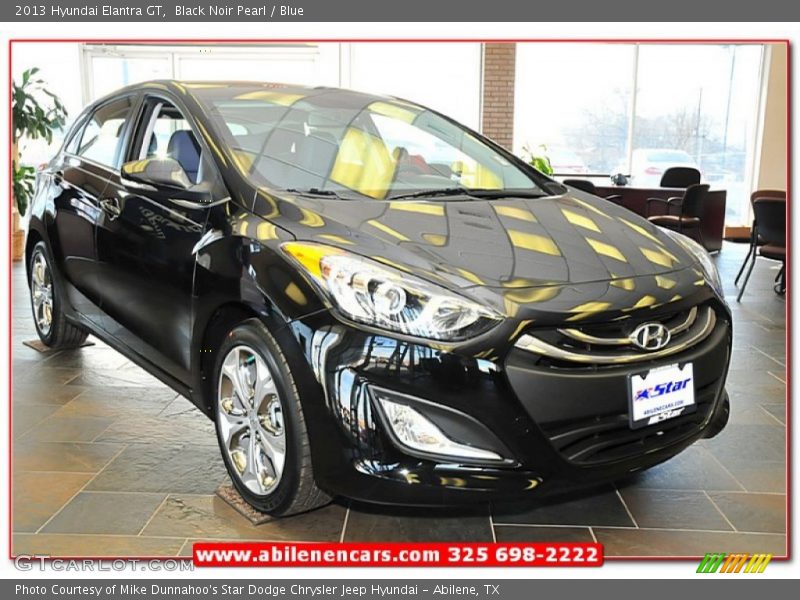 Black Noir Pearl / Blue 2013 Hyundai Elantra GT