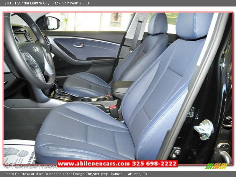 Black Noir Pearl / Blue 2013 Hyundai Elantra GT