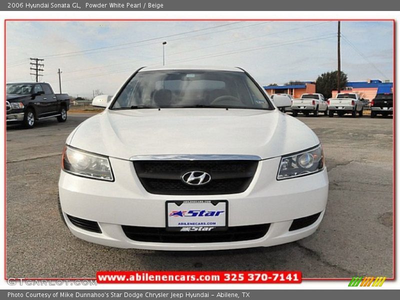 Powder White Pearl / Beige 2006 Hyundai Sonata GL