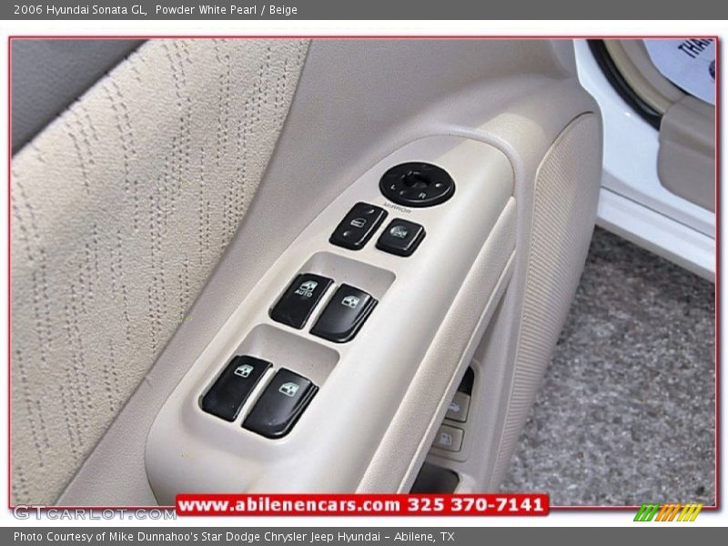 Powder White Pearl / Beige 2006 Hyundai Sonata GL