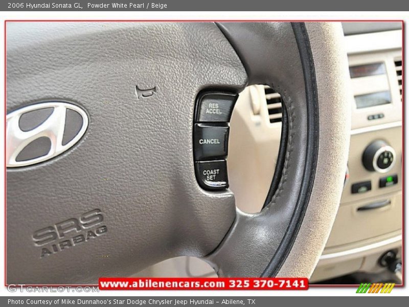 Powder White Pearl / Beige 2006 Hyundai Sonata GL