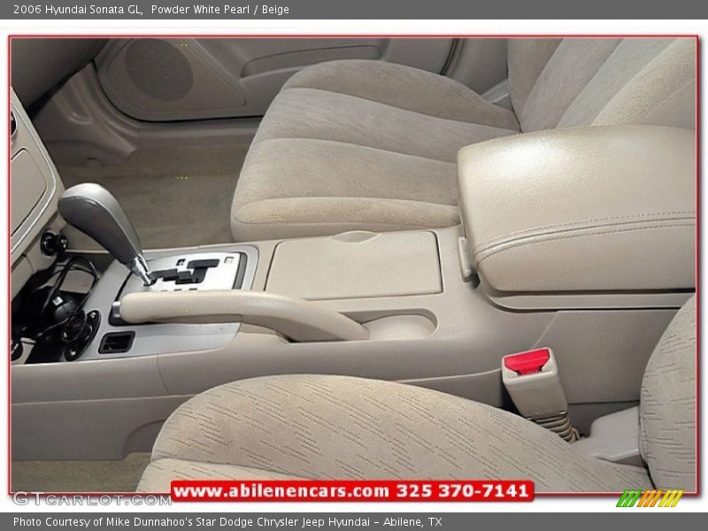 Powder White Pearl / Beige 2006 Hyundai Sonata GL
