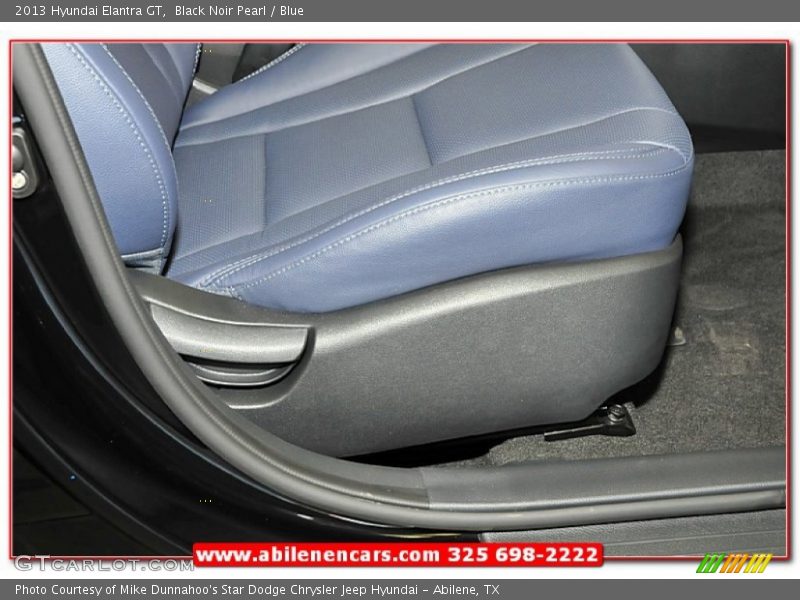 Black Noir Pearl / Blue 2013 Hyundai Elantra GT