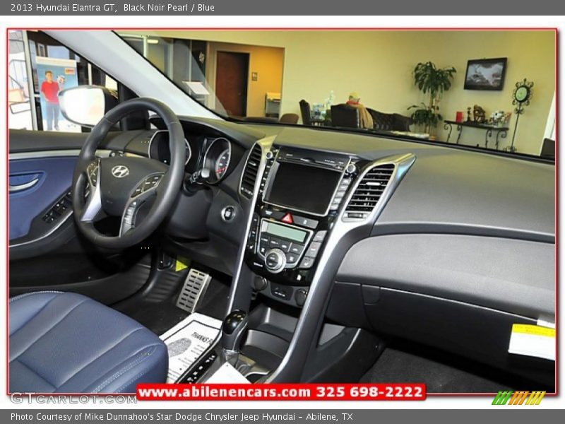 Black Noir Pearl / Blue 2013 Hyundai Elantra GT