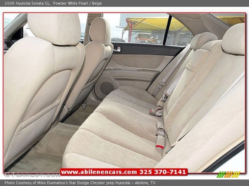 Powder White Pearl / Beige 2006 Hyundai Sonata GL