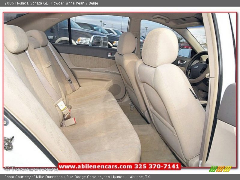 Powder White Pearl / Beige 2006 Hyundai Sonata GL