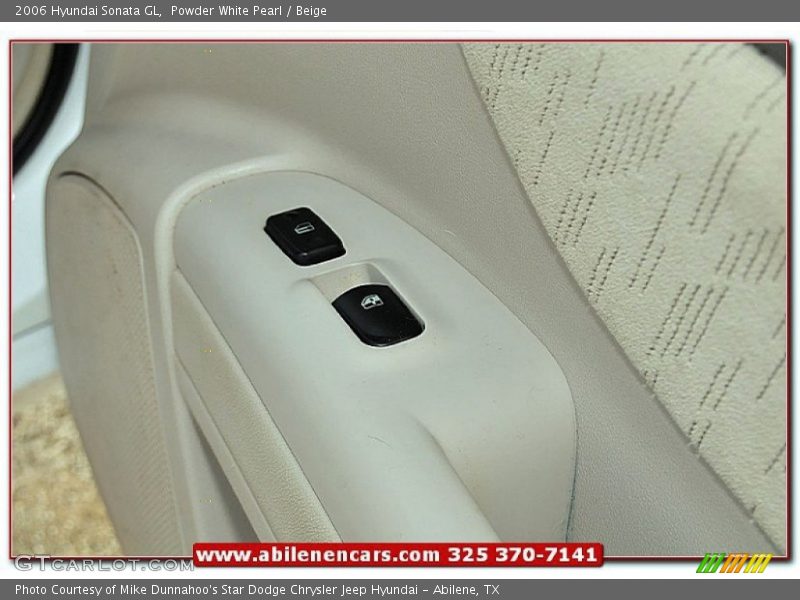 Powder White Pearl / Beige 2006 Hyundai Sonata GL