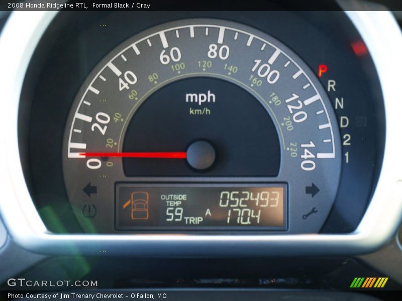 Formal Black / Gray 2008 Honda Ridgeline RTL