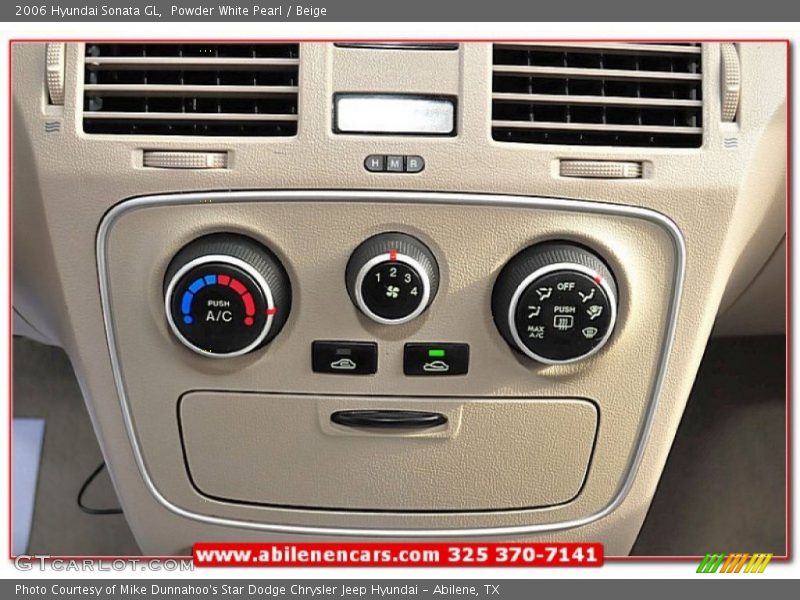 Powder White Pearl / Beige 2006 Hyundai Sonata GL