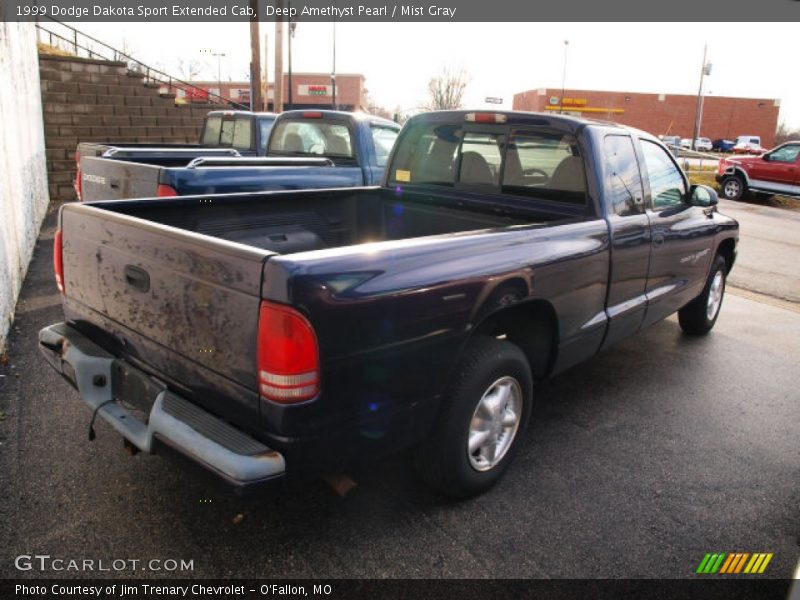 Deep Amethyst Pearl / Mist Gray 1999 Dodge Dakota Sport Extended Cab