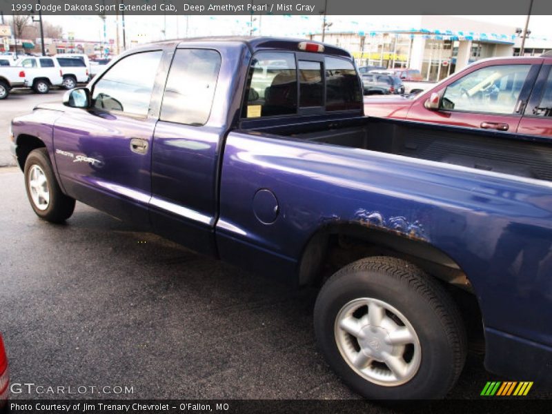 Deep Amethyst Pearl / Mist Gray 1999 Dodge Dakota Sport Extended Cab