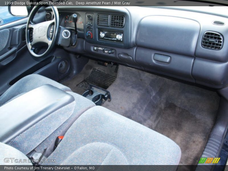 Deep Amethyst Pearl / Mist Gray 1999 Dodge Dakota Sport Extended Cab