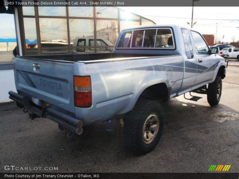 Silver Metallic / Blue 1989 Toyota Pickup Deluxe Extended Cab 4x4