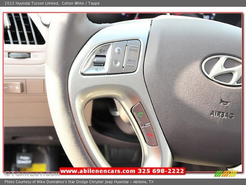 Cotton White / Taupe 2013 Hyundai Tucson Limited