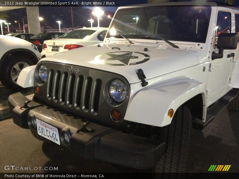 Bright White / Black 2012 Jeep Wrangler Unlimited Sport S 4x4