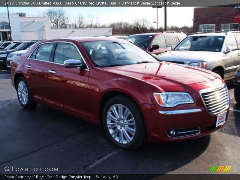 Deep Cherry Red Crystal Pearl / Dark Frost Beige/Light Frost Beige 2012 Chrysler 300 Limited AWD