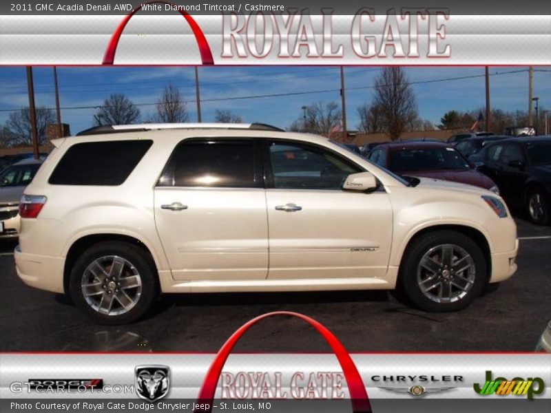 White Diamond Tintcoat / Cashmere 2011 GMC Acadia Denali AWD