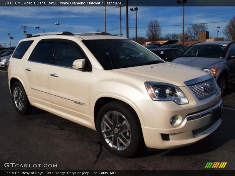 White Diamond Tintcoat / Cashmere 2011 GMC Acadia Denali AWD