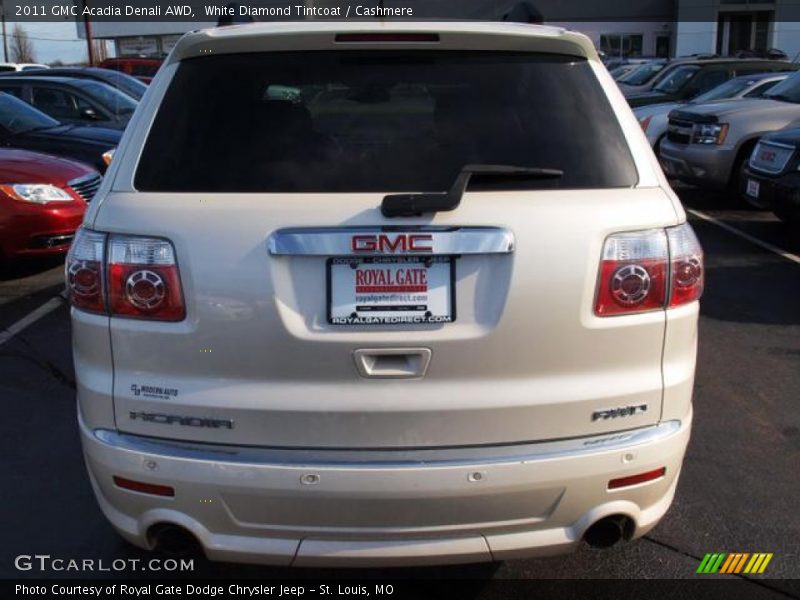 White Diamond Tintcoat / Cashmere 2011 GMC Acadia Denali AWD