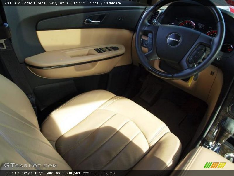 White Diamond Tintcoat / Cashmere 2011 GMC Acadia Denali AWD