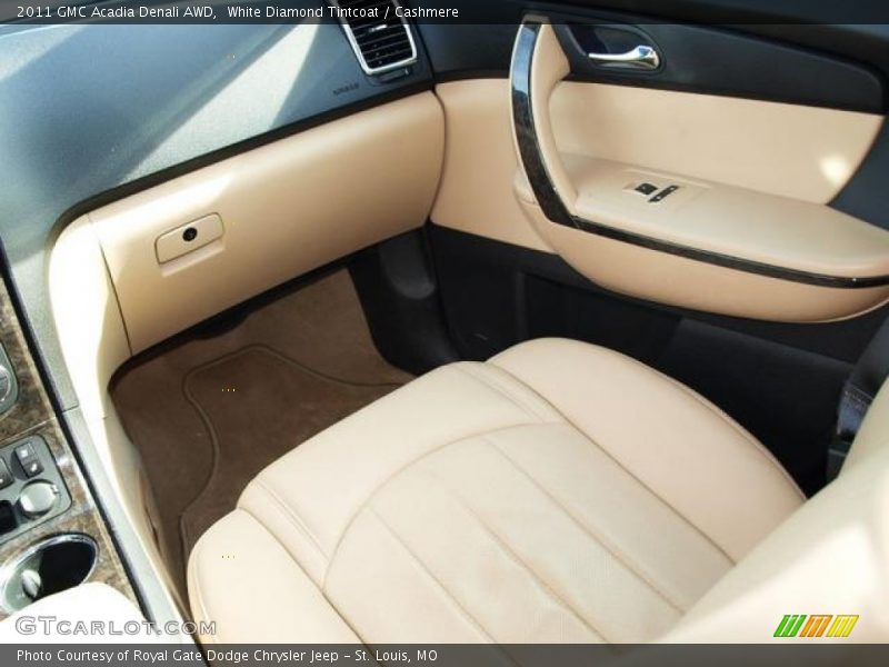 White Diamond Tintcoat / Cashmere 2011 GMC Acadia Denali AWD