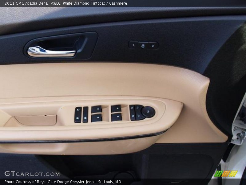 White Diamond Tintcoat / Cashmere 2011 GMC Acadia Denali AWD