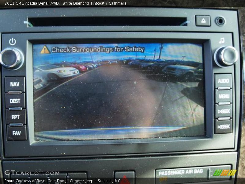 White Diamond Tintcoat / Cashmere 2011 GMC Acadia Denali AWD