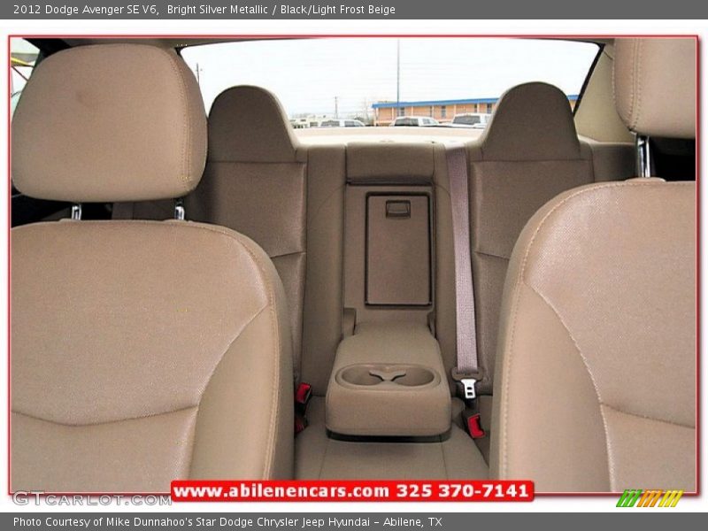 Bright Silver Metallic / Black/Light Frost Beige 2012 Dodge Avenger SE V6