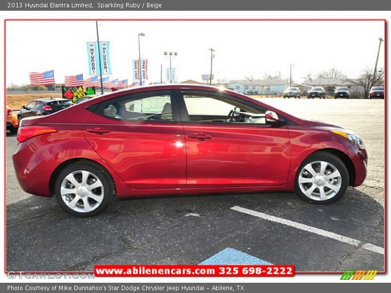 Sparkling Ruby / Beige 2013 Hyundai Elantra Limited