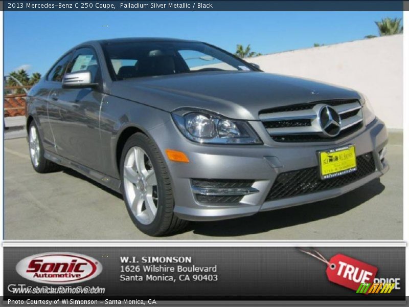 Palladium Silver Metallic / Black 2013 Mercedes-Benz C 250 Coupe