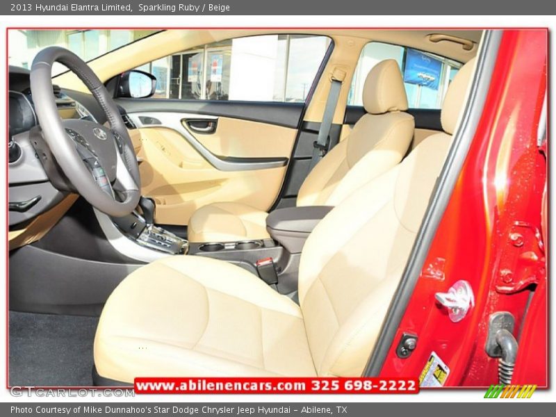 Sparkling Ruby / Beige 2013 Hyundai Elantra Limited