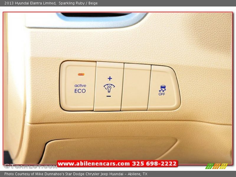 Sparkling Ruby / Beige 2013 Hyundai Elantra Limited