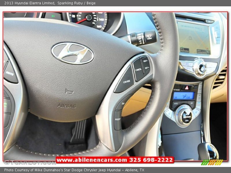 Sparkling Ruby / Beige 2013 Hyundai Elantra Limited